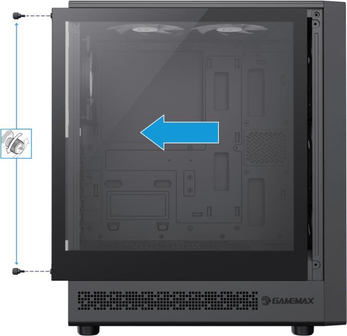 GAMEMAX Storm 2 AB Mid Tower Gaming Case with 650W Power Supply