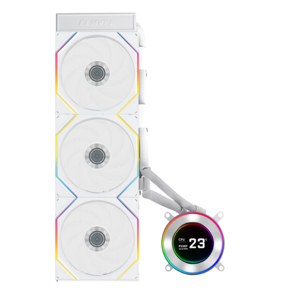 LIAN LI HYDROSHIFT II LCD-C 360TL 360MM AIO WHITE LIQUID COOLER