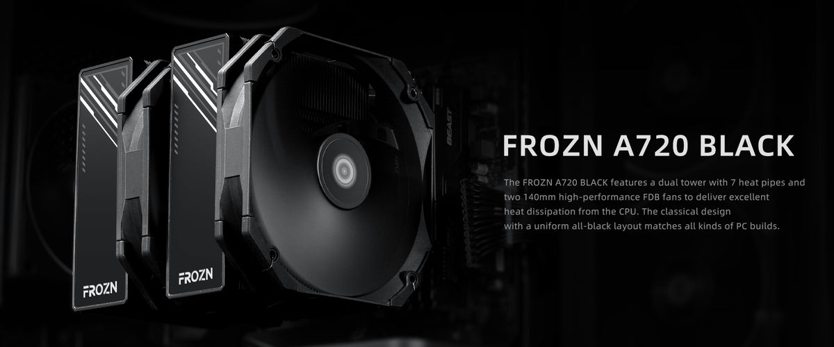 ID-COOLING FROZN A720 BLACK dual tower CPU air cooler