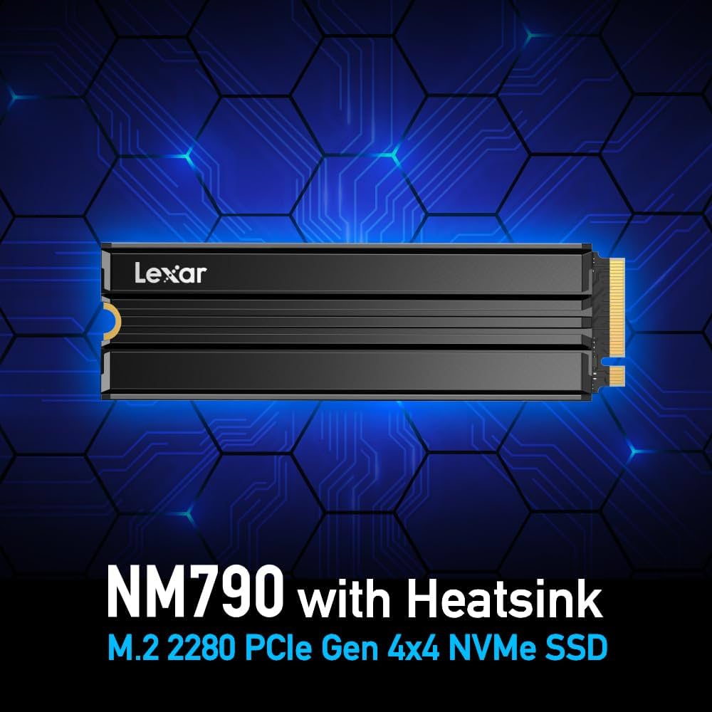Lexar NM790 1TB M.2 NVMe PCIe Gen4 SSD WITH HEATSINK