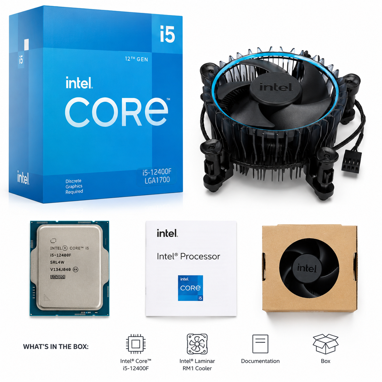 Intel Core i5-12400F Desktop Processor | 6 Cores, 12 Threads, Up to 4.4GHz