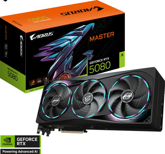 GIGABYTE AORUS GeForce RTX™ 5080 MASTER 16G