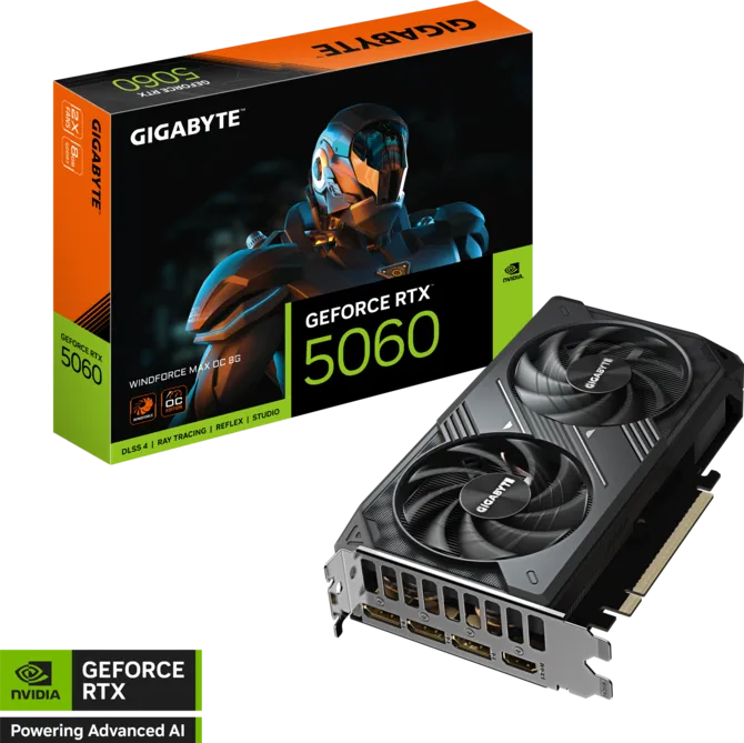 GIGABYTE GeForce RTX™ 5060 WINDFORCE MAX OC 8G