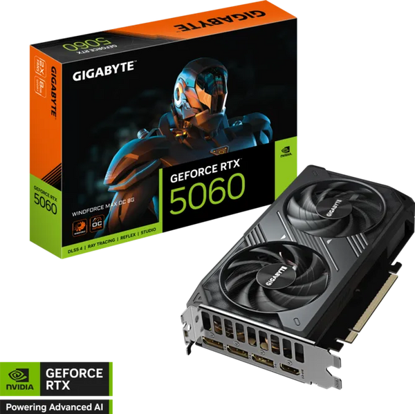 GIGABYTE GeForce RTX™ 5060 WINDFORCE MAX OC 8G