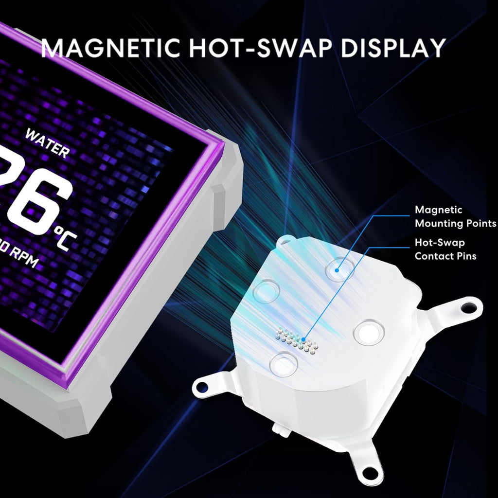 LIAN LI HYDROSHIFT II LCD-S 360CL 360MM AIO WHITE LIQUID COOLER