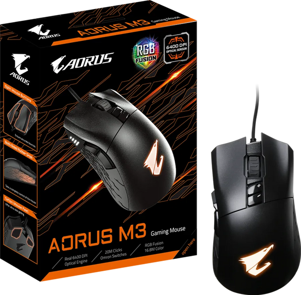 GIGABYTE AORUS M3 Optical Gaming Mouse 6400 DPI - view 3