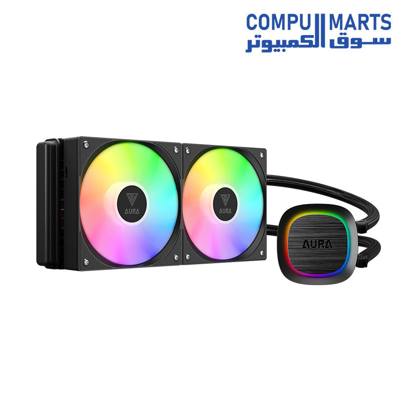 GAMDIAS AURA GL240 V2 ARGB 240mm AIO liquid CPU cooler
