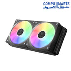 GAMDIAS AURA GL240 V2 ARGB 240mm AIO liquid CPU cooler - view 2
