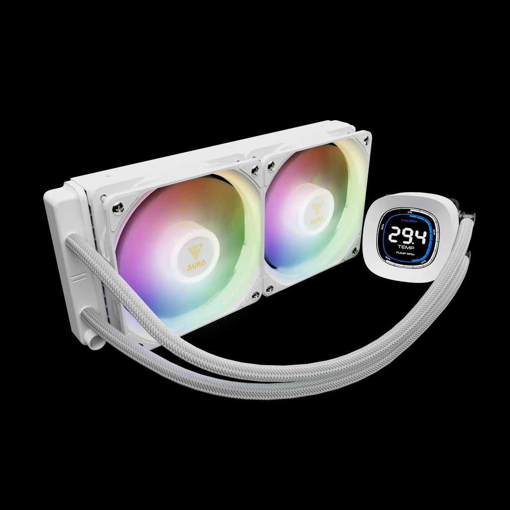 GAMDIAS AURA GL240 DIGITAL ARGB WHITE LIQUID COOLER