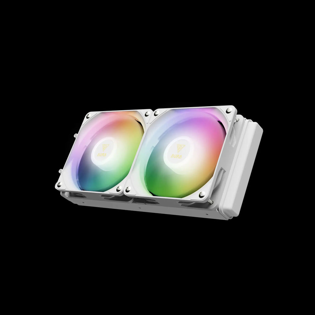 GAMDIAS AURA GL240 DIGITAL ARGB WHITE LIQUID COOLER