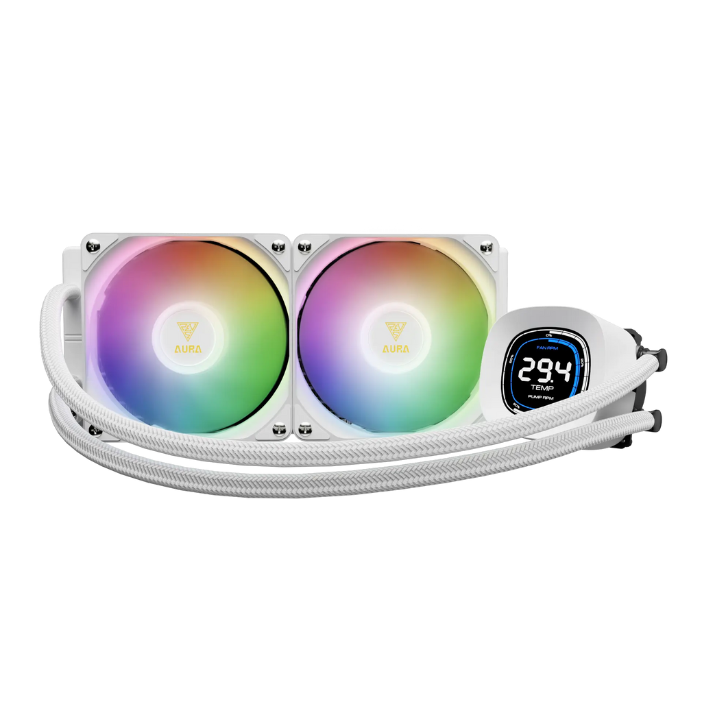 GAMDIAS AURA GL240 DIGITAL ARGB WHITE LIQUID COOLER