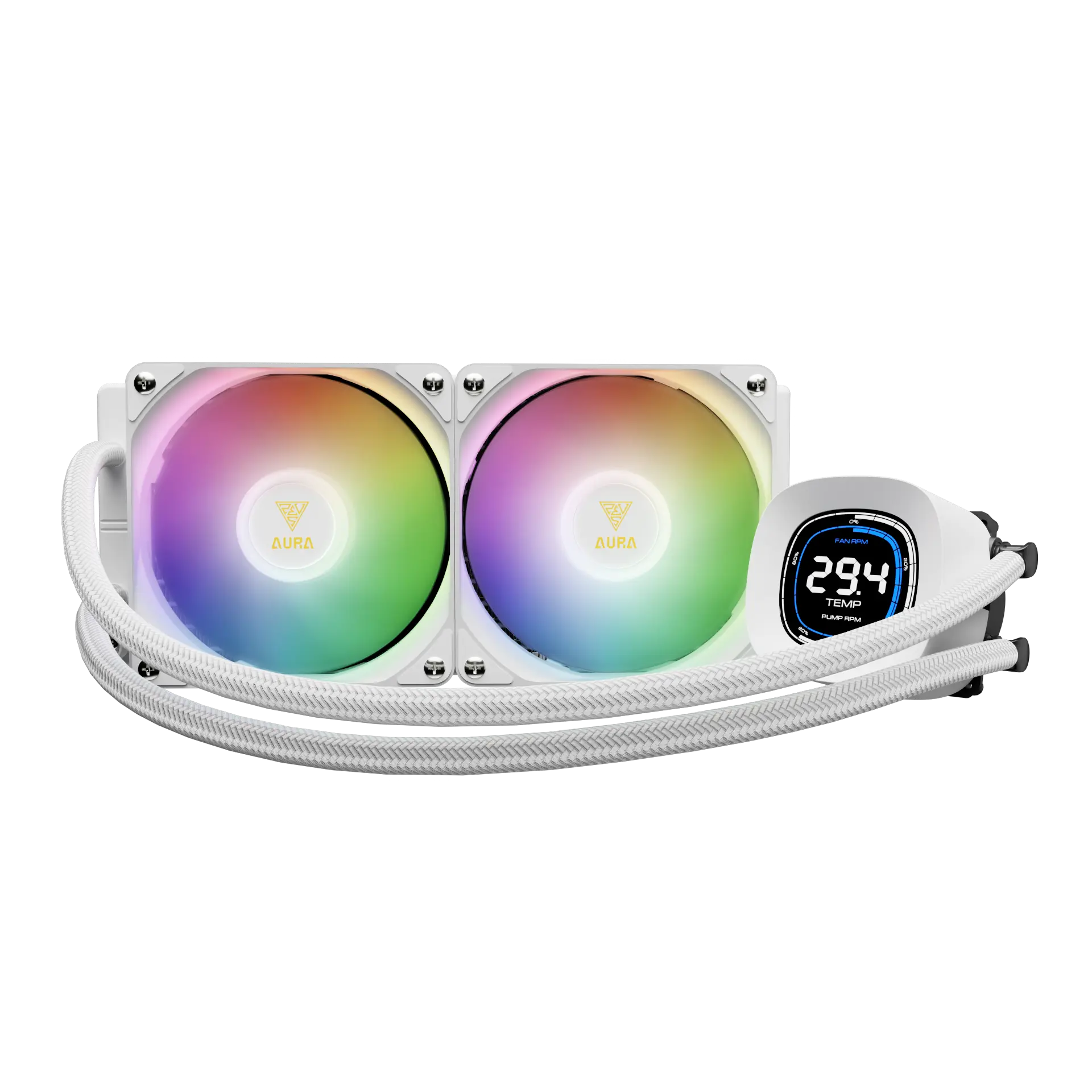 GAMDIAS AURA GL240 DIGITAL ARGB WHITE LIQUID COOLER