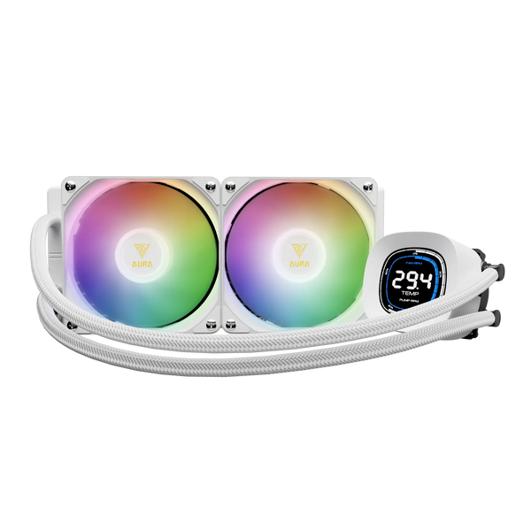 GAMDIAS AURA GL240 DIGITAL ARGB WHITE LIQUID COOLER