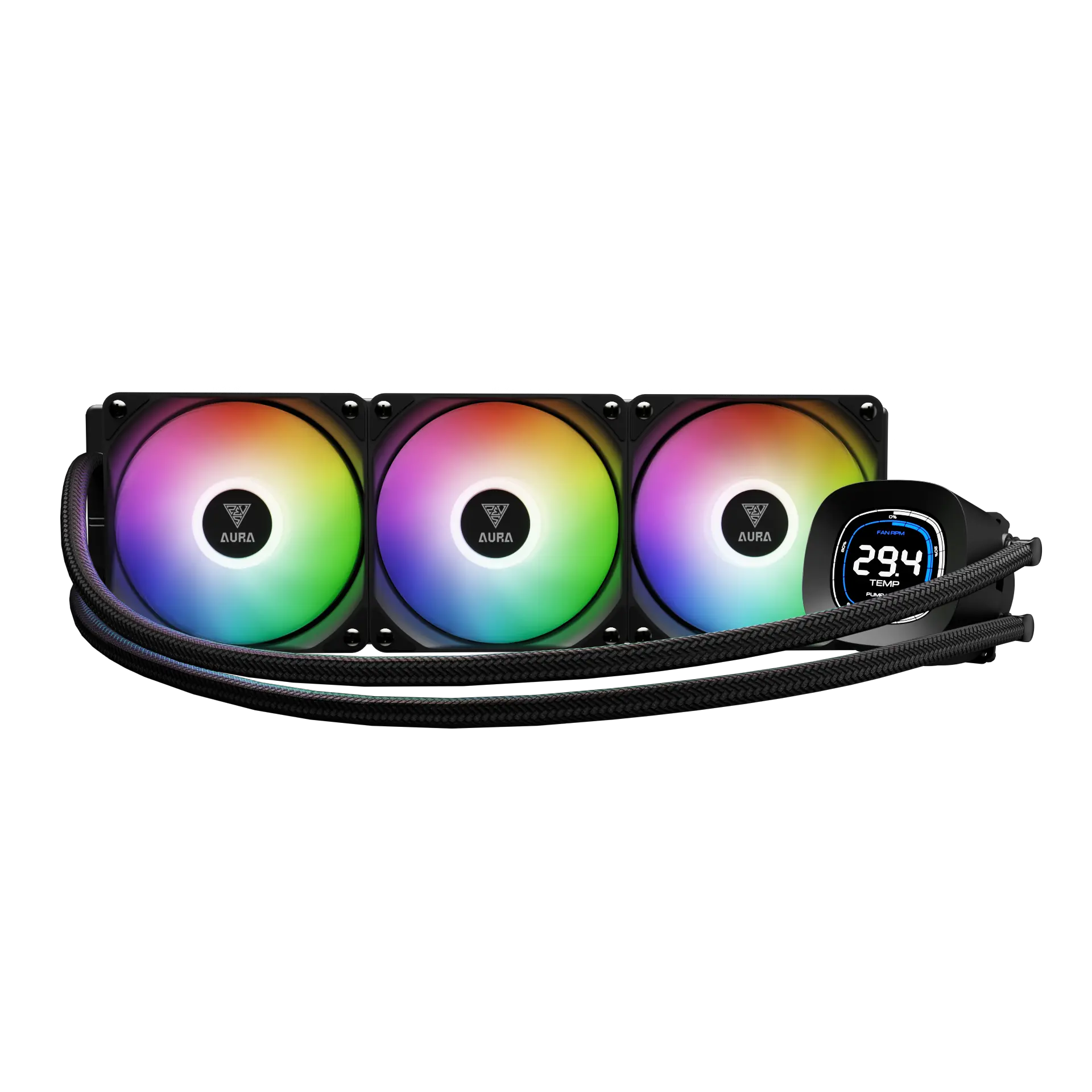 GAMDIAS AURA GL360 DIGITAL ARGB BLACK LIQUID COOLER