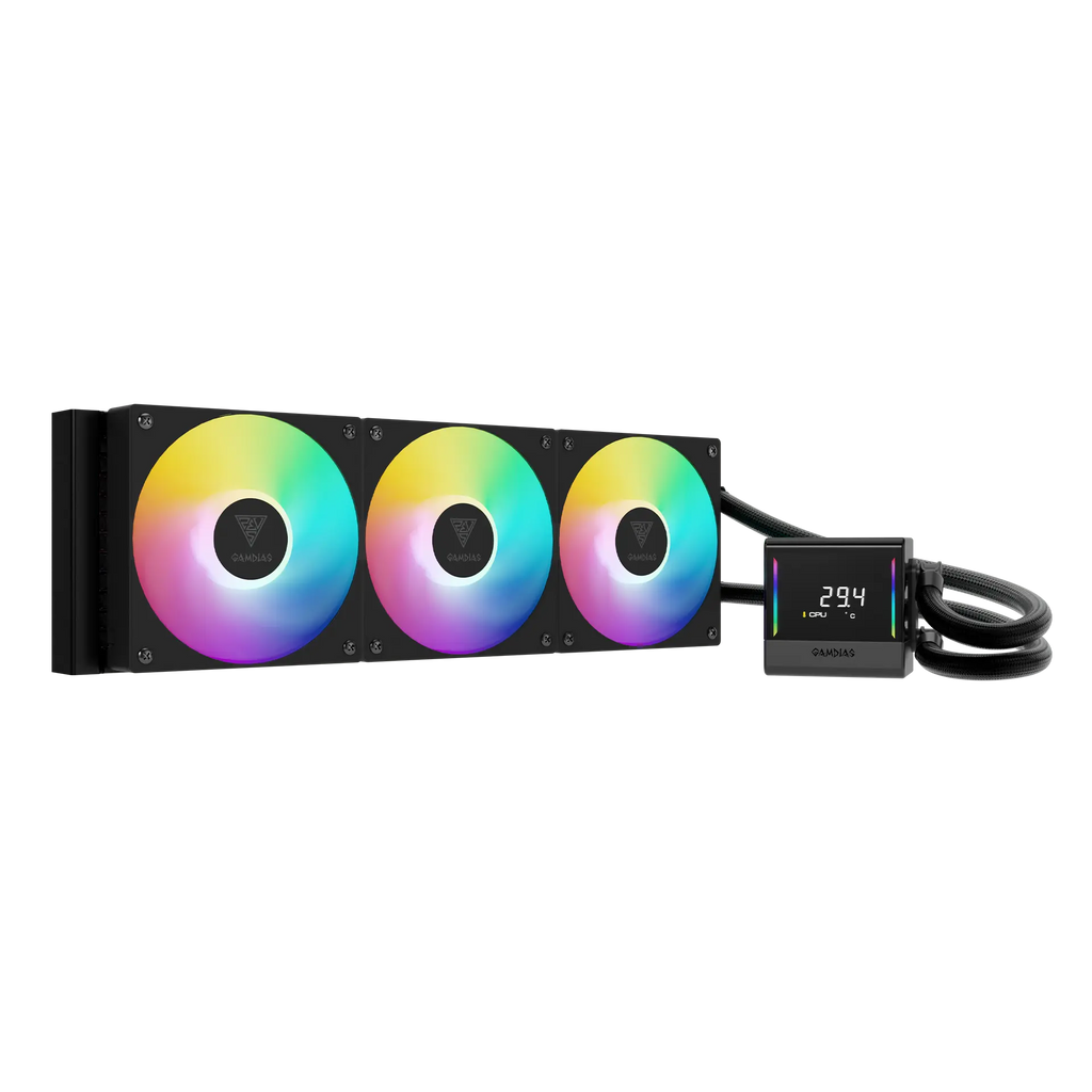 GAMDIAS Liquid CPU Cooler CHIONE E4 360M V2 Digital ARGB