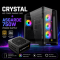 Xigmatek Crystal Mid Tower Gaming Case with Asgarde 750W Power Supply