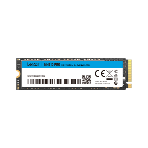 Lexar NM610PRO 500GB M.2 2280 PCIe Gen3x4 NVMe Internal SSD