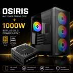 Xigmatek Osiris Mid Tower Gaming Case with 1000W 80 Plus Gold Power Supply
