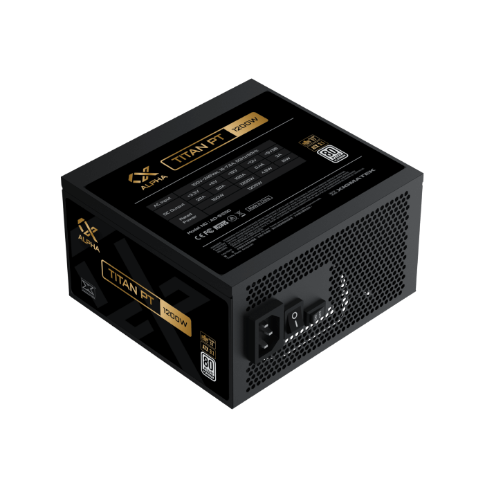 XIGMATEK TITAN PT 1200W PLATINUM - ATX3.1/ PCIe5 POWER SUPPLY