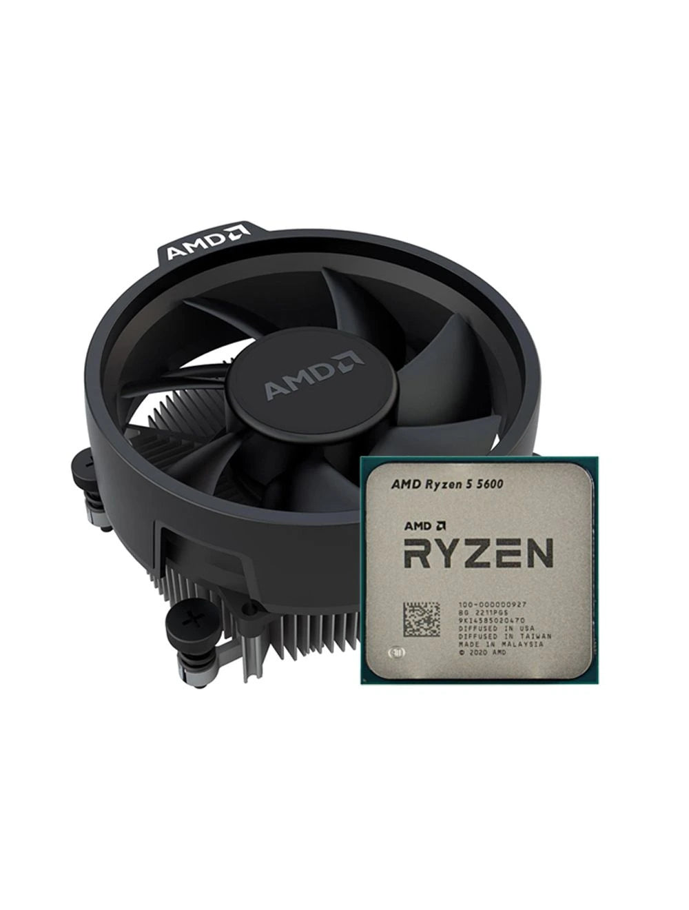 AMD Ryzen 5 5600 MPK Tray Processor + Fan | 6 Cores, 12 Threads, Up to 4.4GHz