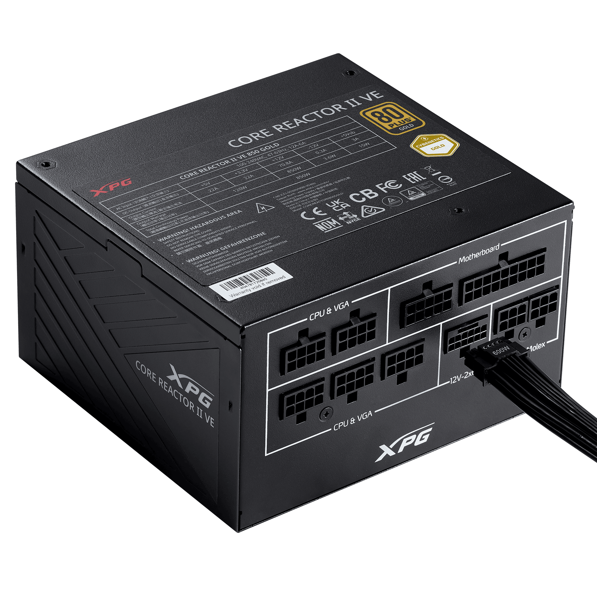 XPG Core Reactor II VE 850W 80 PLUS Gold Power Supply