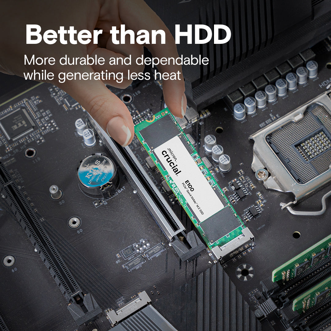 Crucial E100 2TB Gen4 M.2 NVMe 2280 SSD