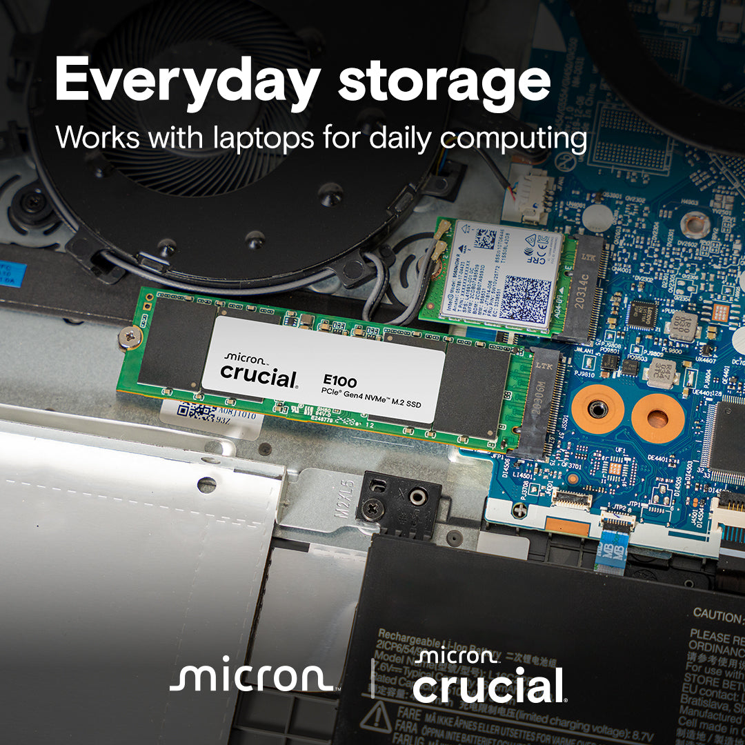 Crucial E100 2TB Gen4 M.2 NVMe 2280 SSD