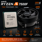 AMD Ryzen 5 7500F Tray Processor + Fan | 6 Cores, 12 Threads, Up to 5.0GHz
