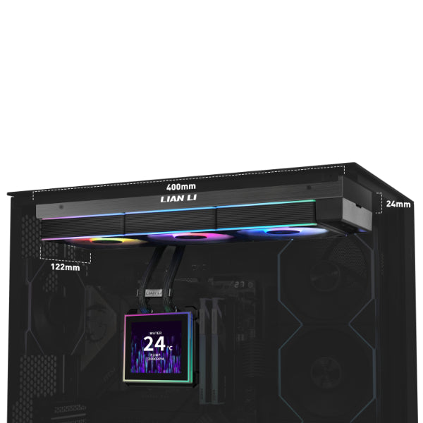 LIAN LI HYDROSHIFT II LCD-S 360TL 360MM AIO WHITE LIQUID COOLER