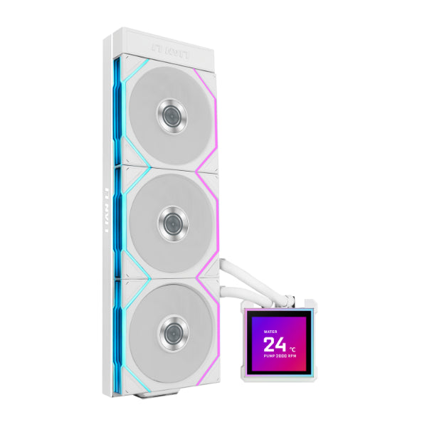 LIAN LI HYDROSHIFT II LCD-S 360TL 360MM AIO WHITE LIQUID COOLER