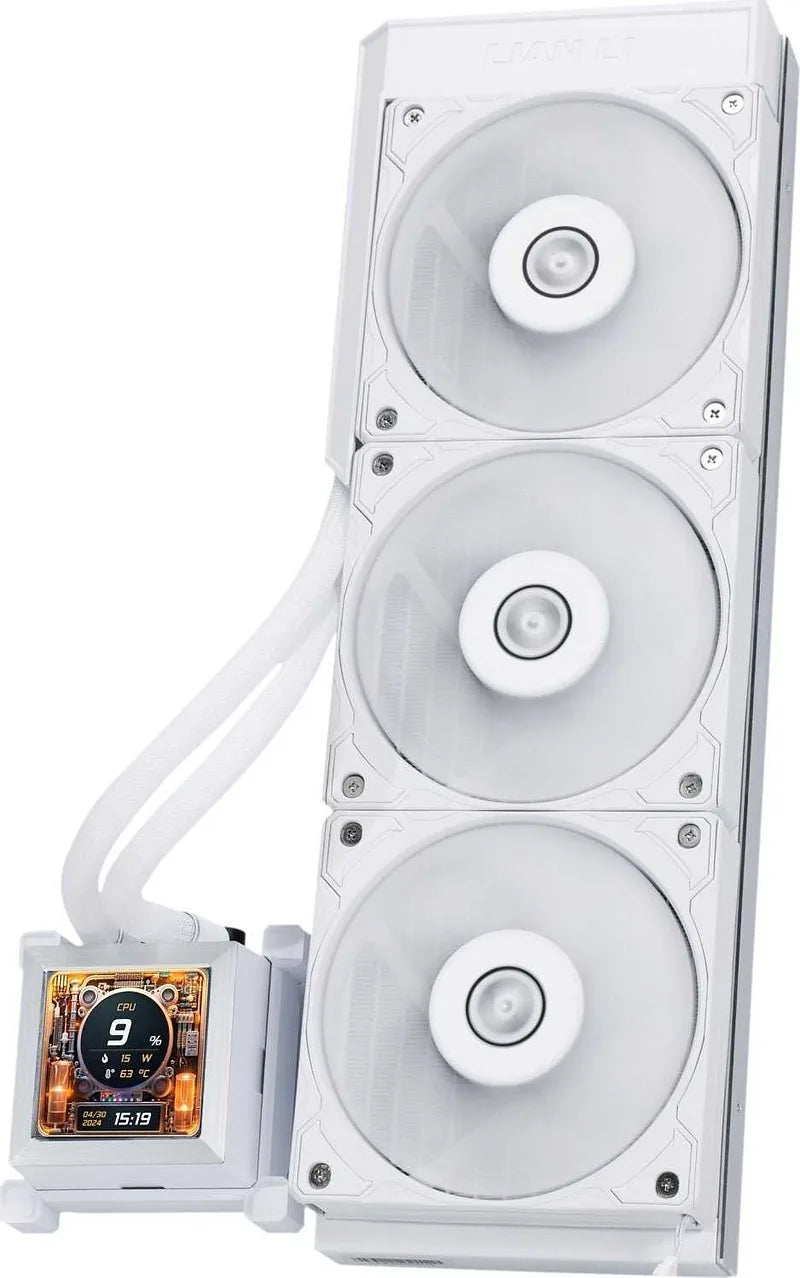 LIAN LI HYDROSHIFT LCD 360 360mm AIO white liquid CPU cooler - view 3