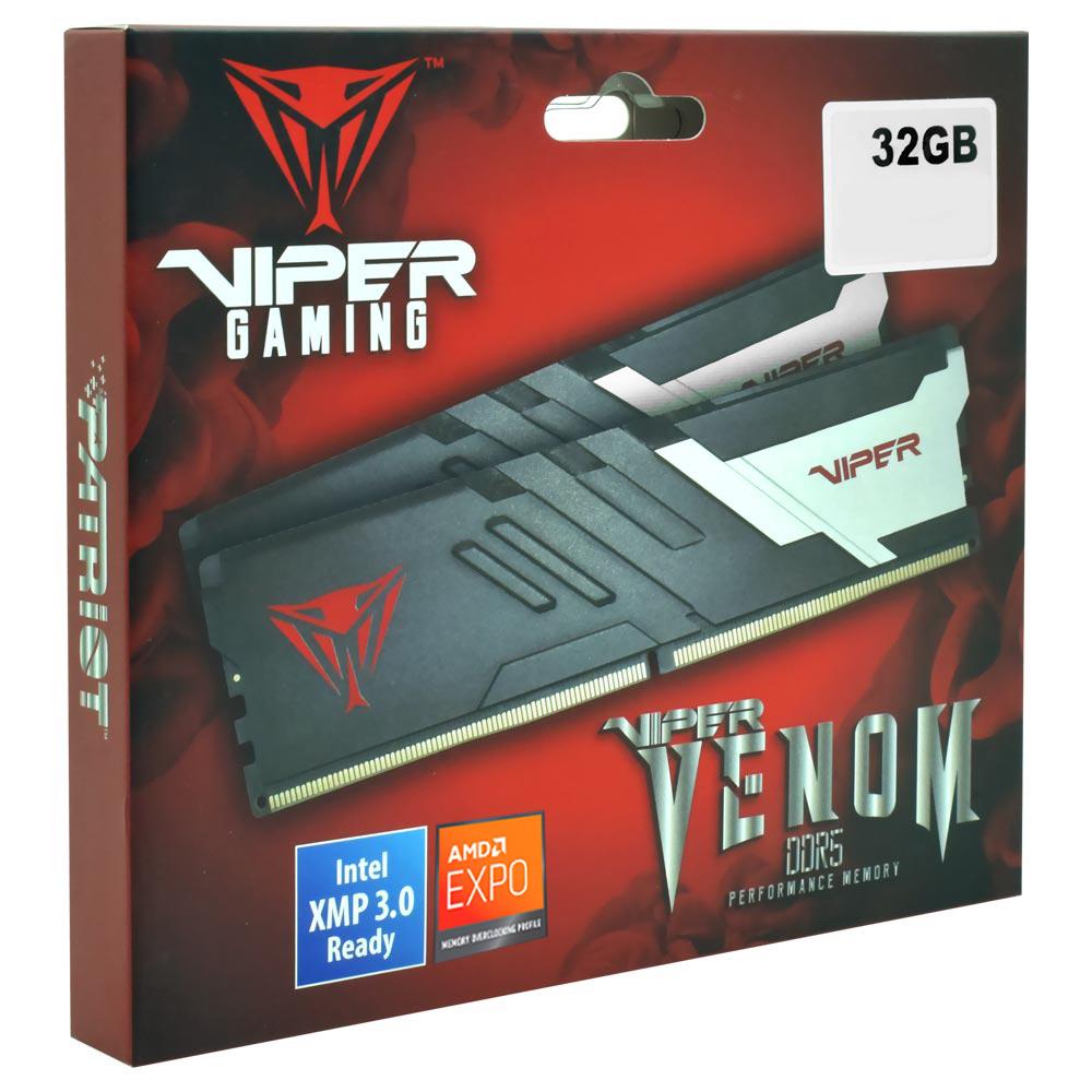 Patriot Venom 64GB (2×32GB) DDR5-6000 CL30 UDIMM Desktop Memory