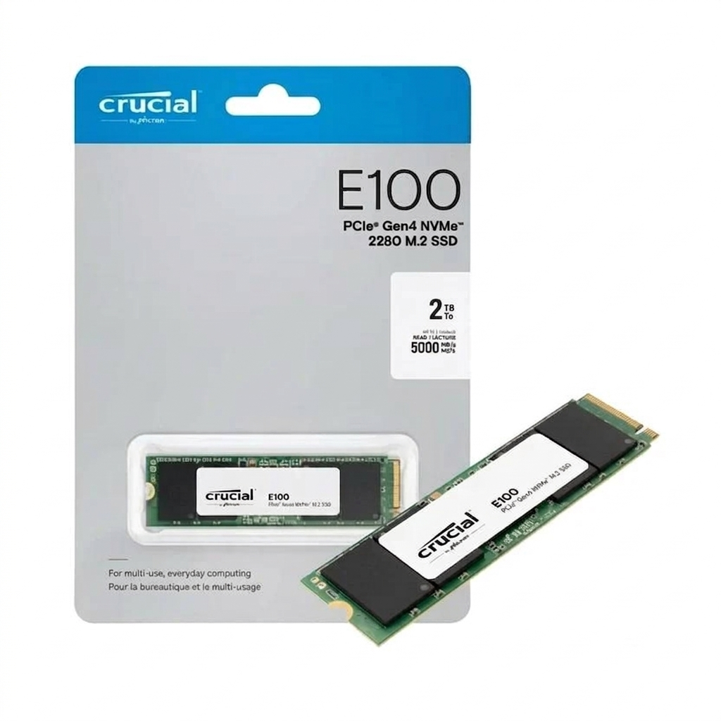 Crucial E100 2TB Gen4 M.2 NVMe 2280 SSD