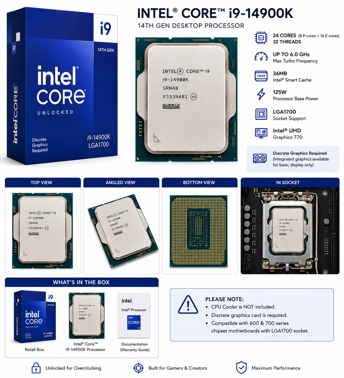 Intel Core i9-14900K Retail Box Desktop Processor
