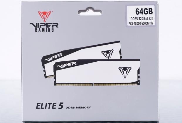Patriot Elite 5 64GB (2×32GB) DDR5-6000 CL30 UDIMM Desktop Memory