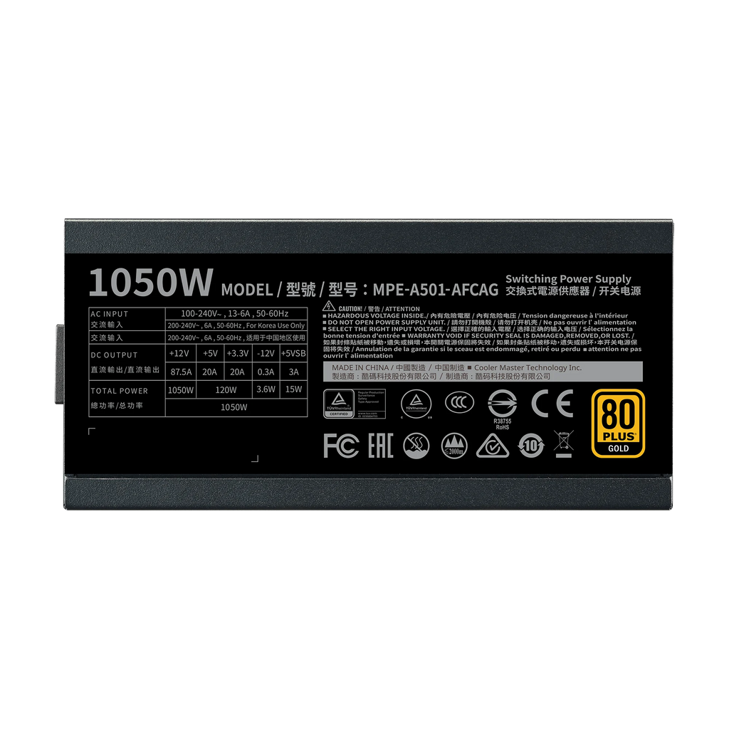 Cooler Master MWE Gold 1050 V2 ATX 3.1 Fully Modular Power Supply