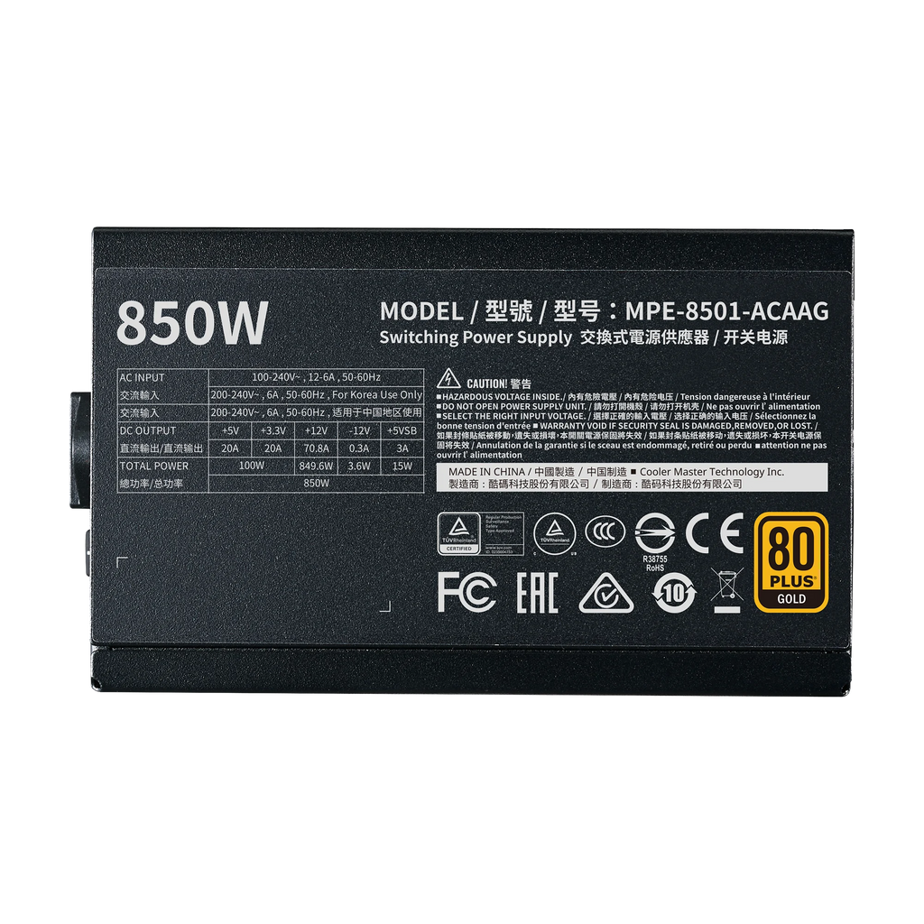 Cooler Master MWE Gold 850 V2 Fully Modular Power Supply