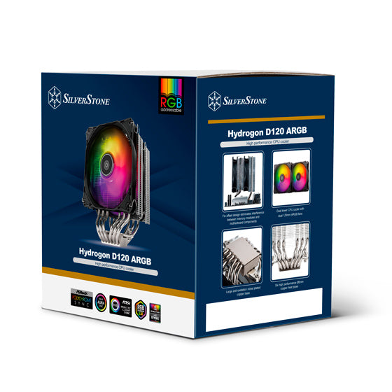 SILVERSTONE HYDROGON D120 ARGB AIR COOLER DUAL FAN