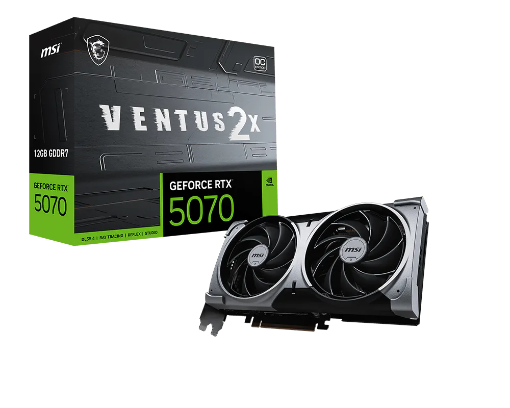 MSI GeForce RTX 5070 12G VENTUS 2X OC graphics card