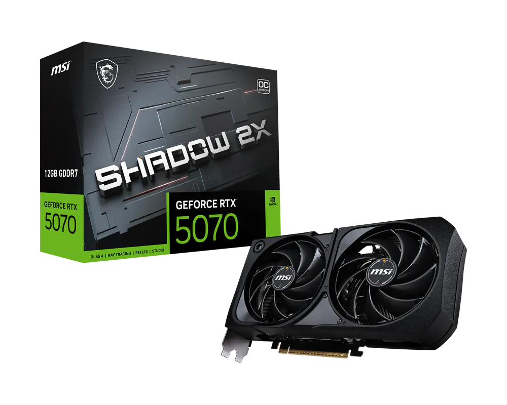 MSI GeForce RTX 5070 12G SHADOW 2X OC graphics card