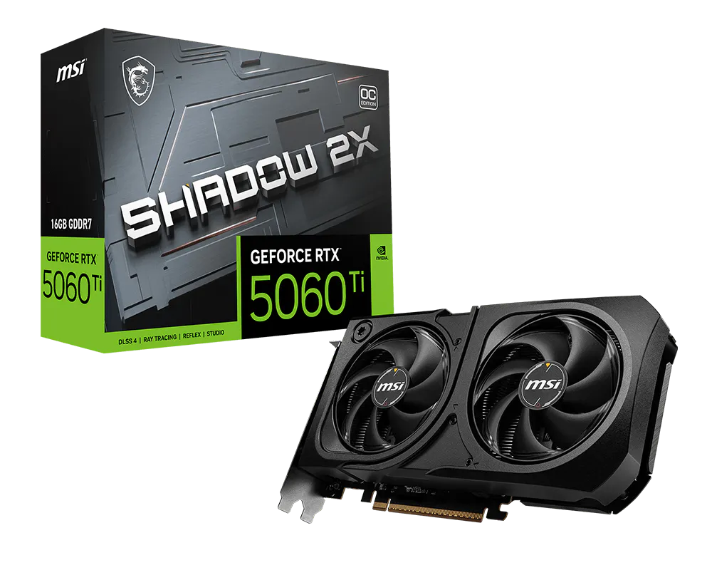 MSI GeForce RTX™ 5060 Ti 16G SHADOW 2X OC PLUS