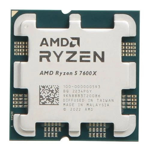 AMD Ryzen 5 7600X (Tray) Desktop Processor | 6 Cores, 12 Threads, Up to 5.3GHz (Without Cooler)
