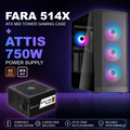 SilverStone FARA 514X mid tower gaming case with ATTIS 750W power supply