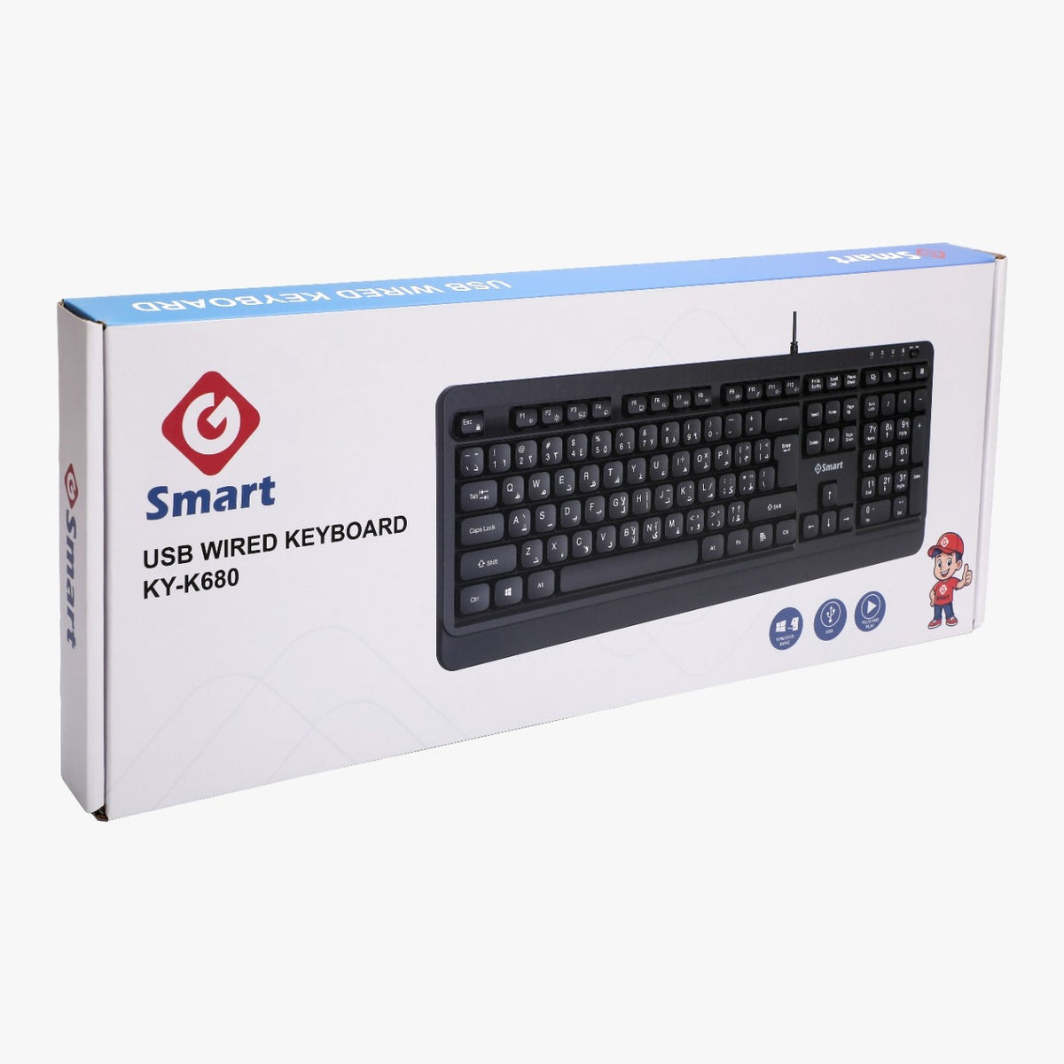 SMART KY-K680 USB wired full-size keyboard - retail box