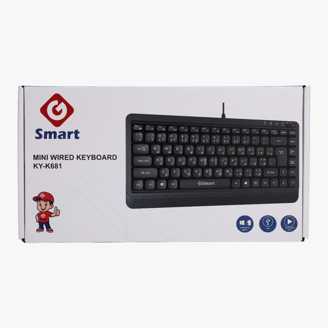 SMART KY-K681 mini wired keyboard - retail box