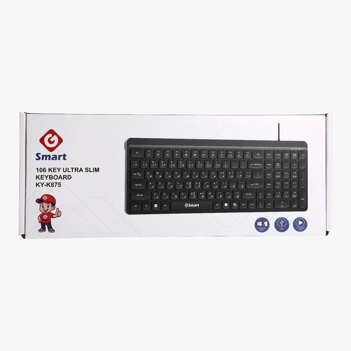 SMART KY-K875 106-key ultra slim keyboard - retail box