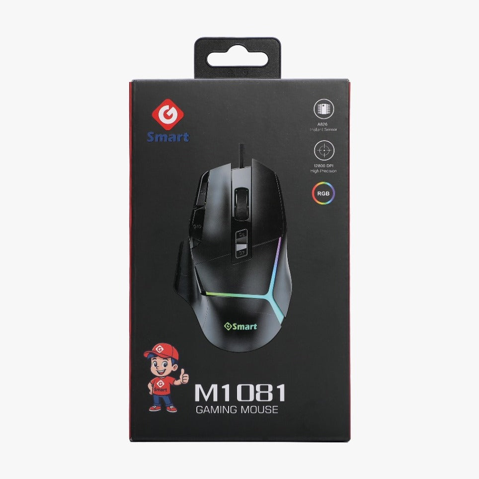 SMART KY-M1081 12800 DPI wired gaming mouse - retail box