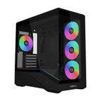 LIAN LI VECTOR V100R MINI 4FAN ARGB BLACK + POWER SR750 GOLD